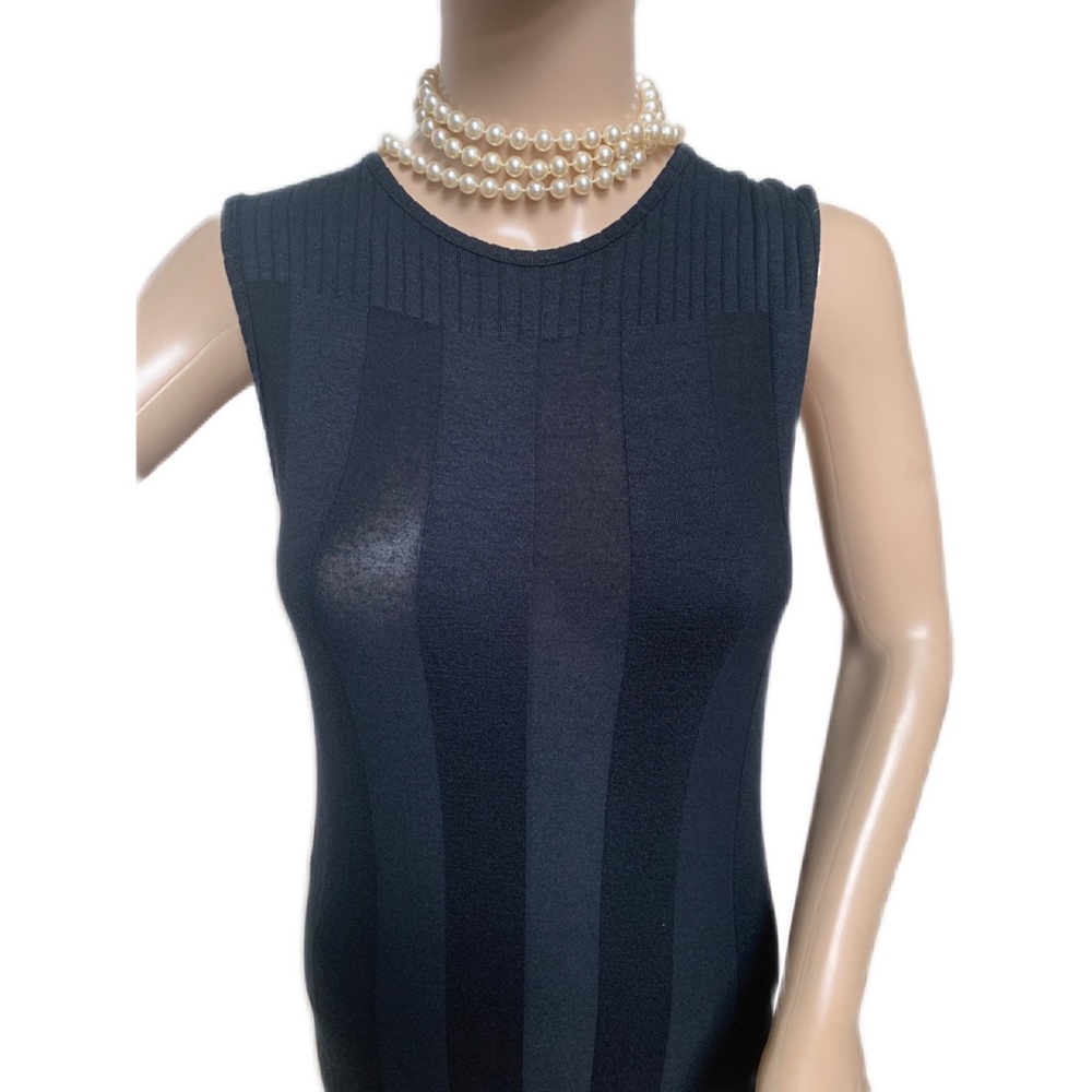 Zara black knit textured sleeveless maxi dress, S